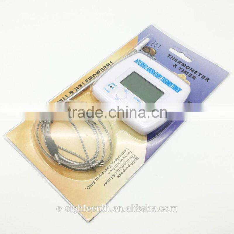 2016 new arrival Digital LCD display Thermometer Alarm Cooking Kitchen timer BBQ Food TA-238