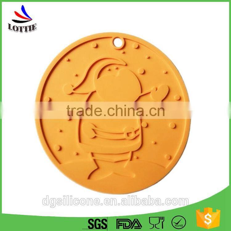 China manufacturer round shape silicone pot mat custom silicone placemat