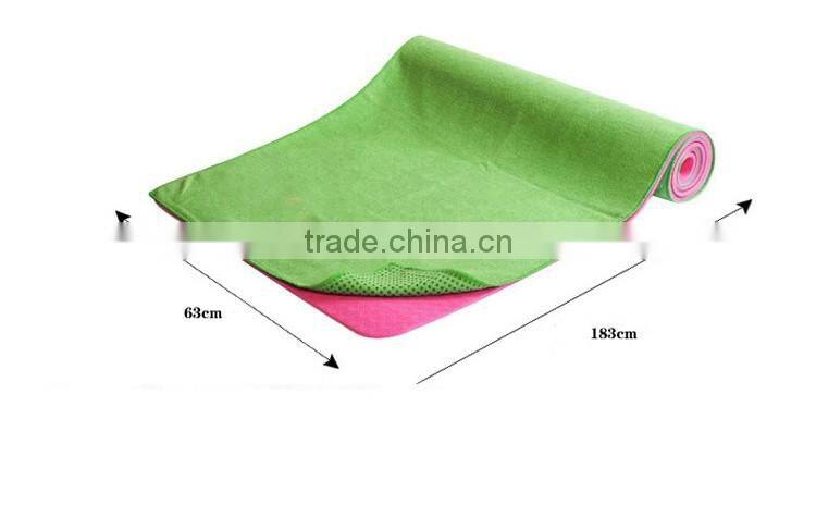 Wholesale ECO anti-slip 100% DTY Yoga towel For Fitness