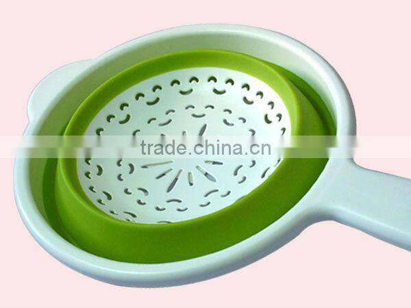 Round Collapsible Kitchen PP Plastic Rice Sieve