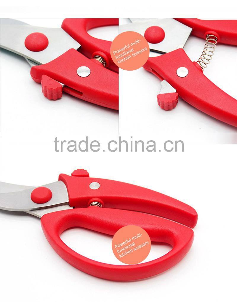 With thick stainless steel cut the steak Chickens, ducks bone cut large meat cut professional kitchen scissors FLGB lock