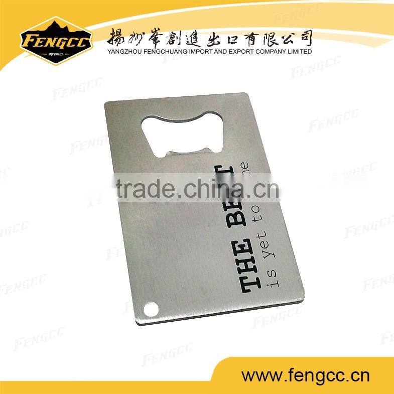 Promotion customized logo stainless steel beer bottle opener in credit card shaped