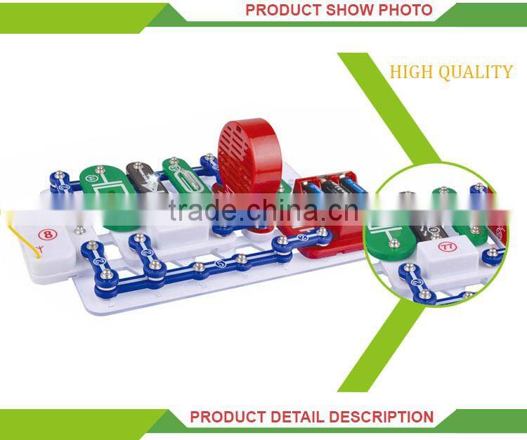 Wholesale science toys assembled light control electronic building blocks