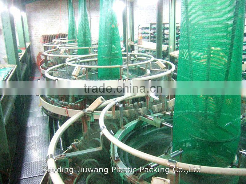 Recycled plastic mesh bag with drawstring , holding 25kg