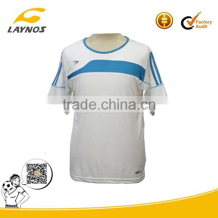 100% polyester cationic fabric blank soccer jersey