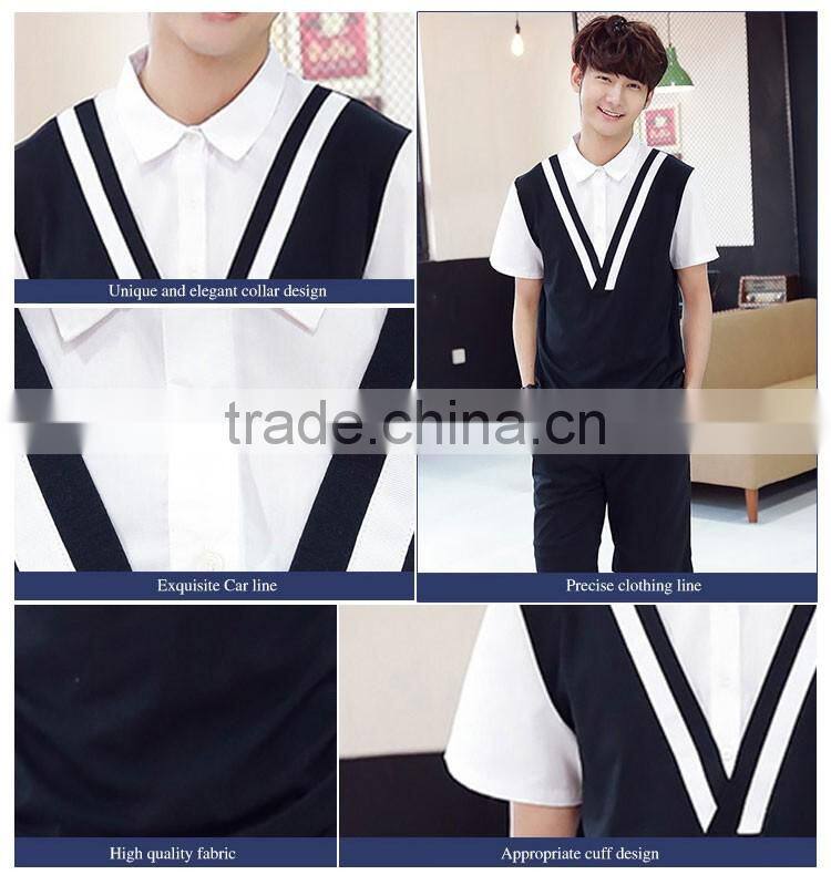 Summer Design China Manufacture Korean High School Uniforms Vest