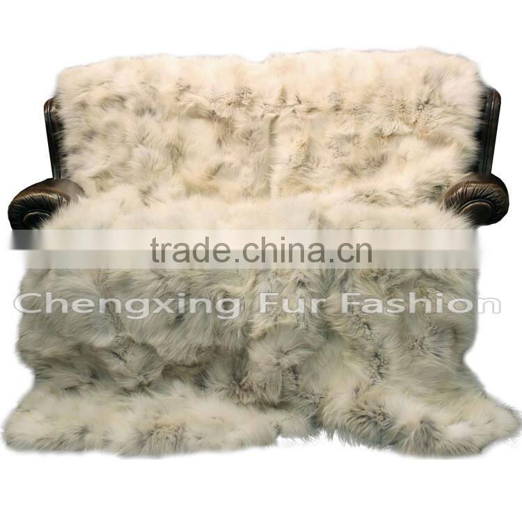 CX-D-122 Living Room Rug , Customized Living Room Fox Fur Rug Shaggy Carpet Rugs