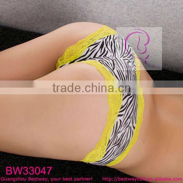 Sex picture of fancy zebra panty with lace in apparel sex costume fashion products