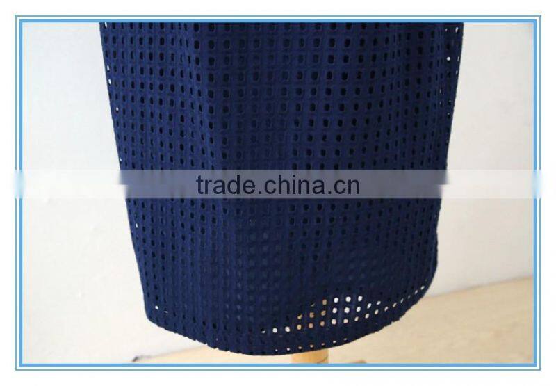 Organic 100% Cotton Eyelet Embroidery Business Suits Lady Church Suits