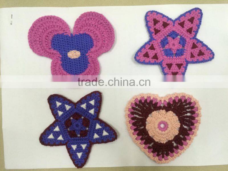 manufacturer machine made new crochet animal flower applique patch