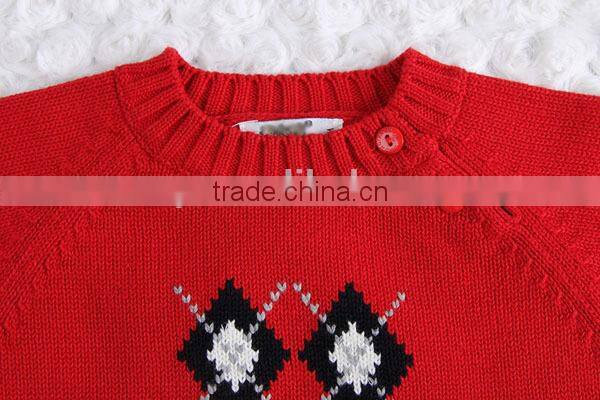 Argyle design baby boys candy color winter pullover