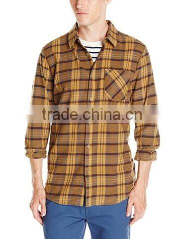 2017 Excellent quality latest style long sleeve flannel shirt for men