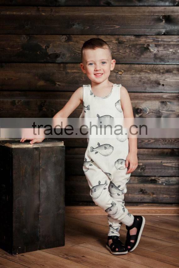 Spring New Arrive Baby Boys Cactus Printed Soft Cotton Romper