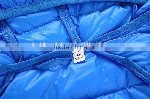 wholesale customize cheap kids children winter down vests and clothes
