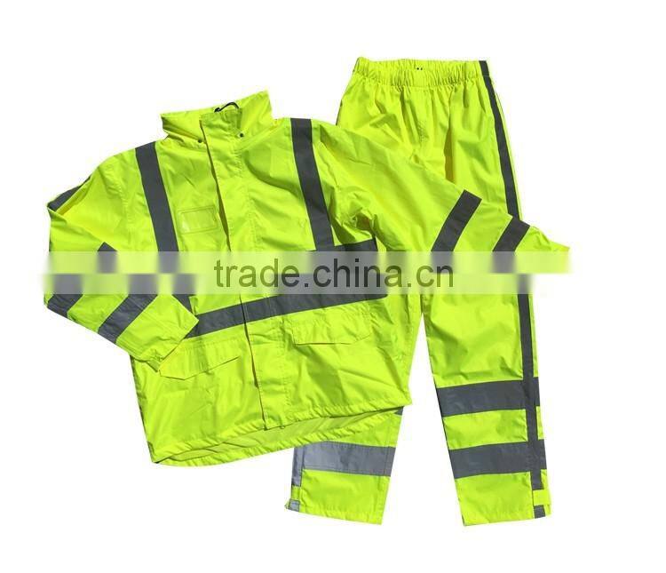 EN343 Safety hi vis coat reflective tapes jacket with ENISO 20471