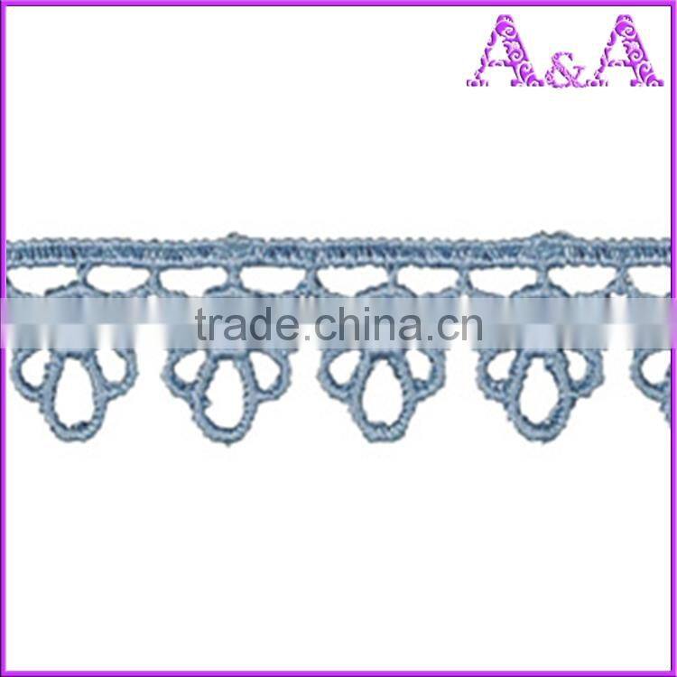 High Elastic Orange Chemical Lace Designs Customize For Cotton Sarees