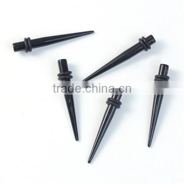 4mm Acrylic Ear Stretcher Expander Tapers Black Decorative Ear Plugs