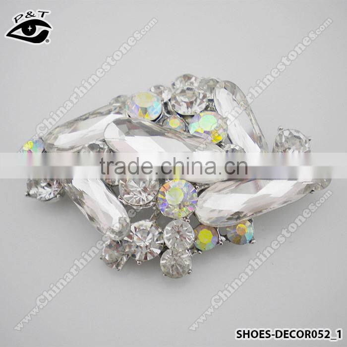 Fancy Design Shiny Diamond Crystal Shoe Clip For Lady's Shoes