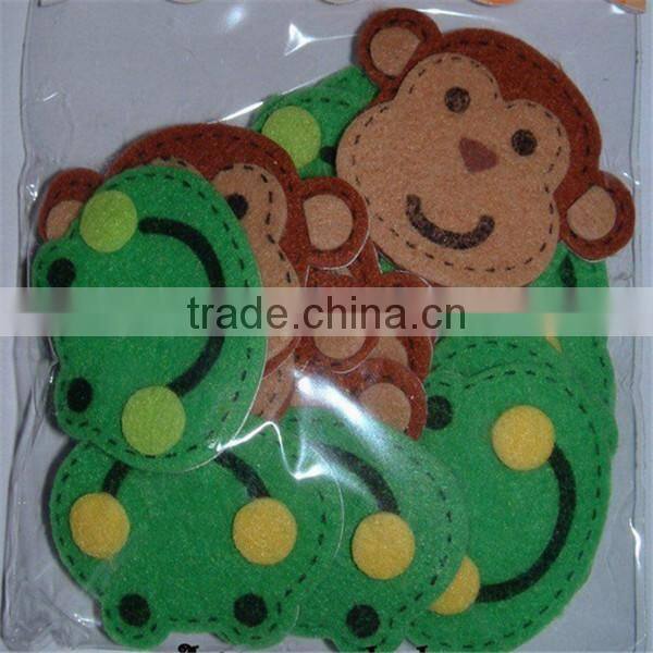 Felt/Felties Frog/Monkey Stickers, Children's Crafts Stickers/Cardmaking/Scrapbooking Stickers
