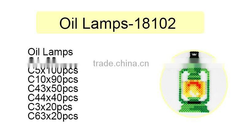 Diyfashion 5mm hama perler fuse beads oil lamps set with puzzle iron paper and twezzer hama beads toys for kids 18102