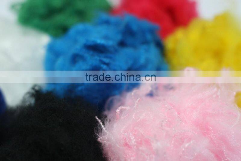 3D/6D/15D black recycled polyester staple fiber for non woven with low price
