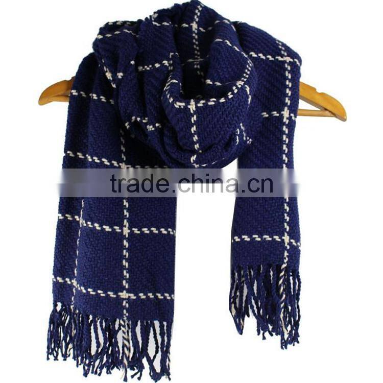 Women Winter Plaid Cashmere Scarf Warm Pashmina scarf RL-241