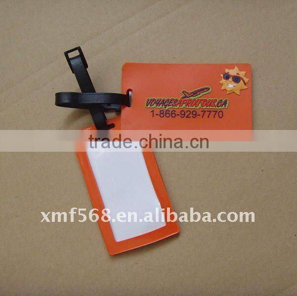customized soft PVC luggage tags