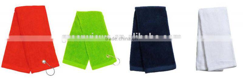 Golf towel oem cotton golf hand towels golf towel luxury china supplier