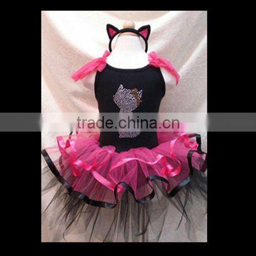 cute cat kids performance dress