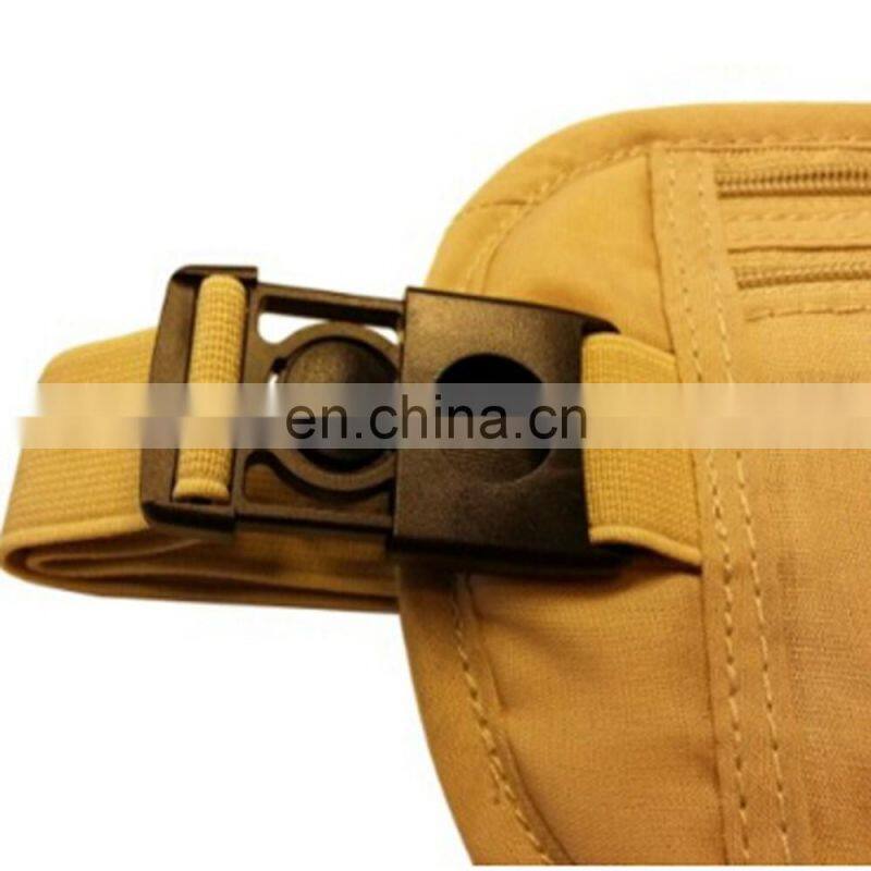 Beige Yellow Printed Rfid Blocking Cotton Hidden Wallet