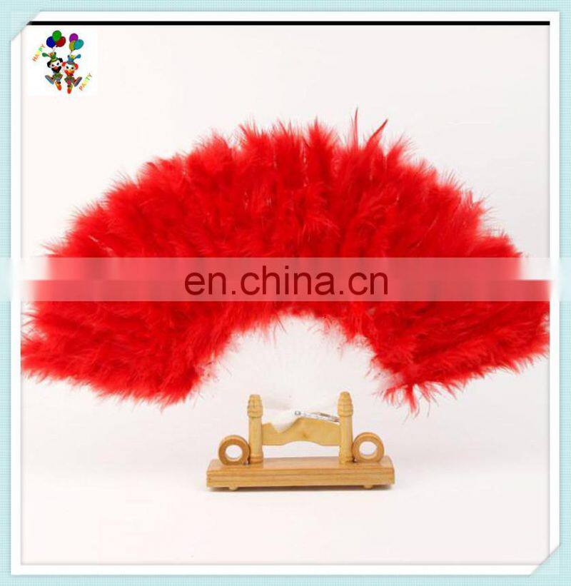 New Costume Wedding Showgirl Dance Folding Hand Feather Fans HPC-0908