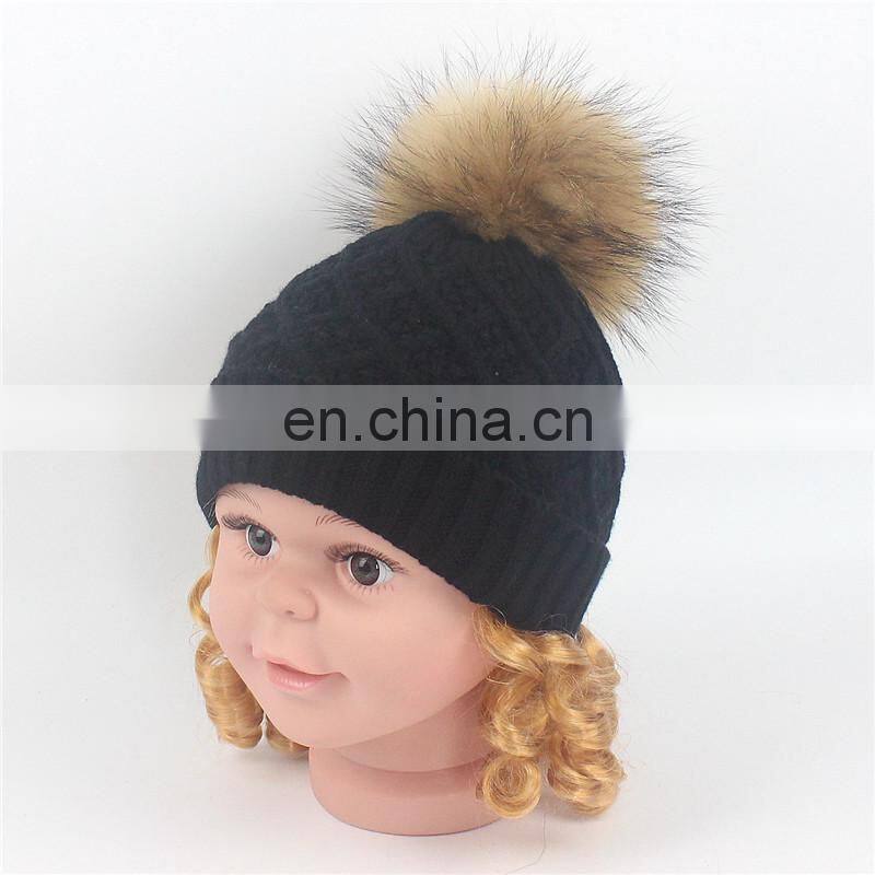 High Quality Pom Pom Cheap Custom Winter Hat Funny Baby Crochet Beanie