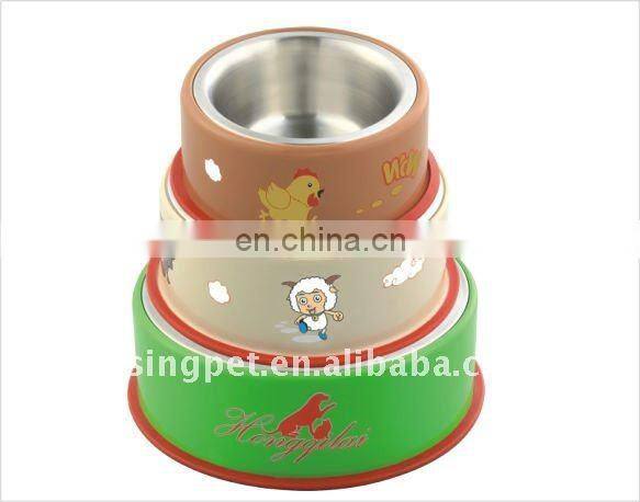 Stainless steel dog bowl