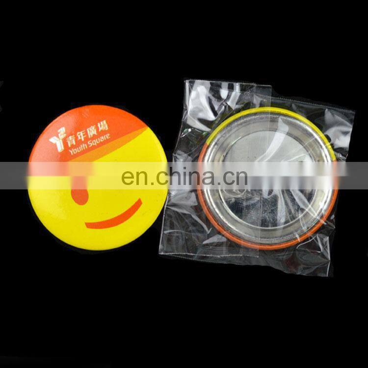 flashing smiley face pin badges