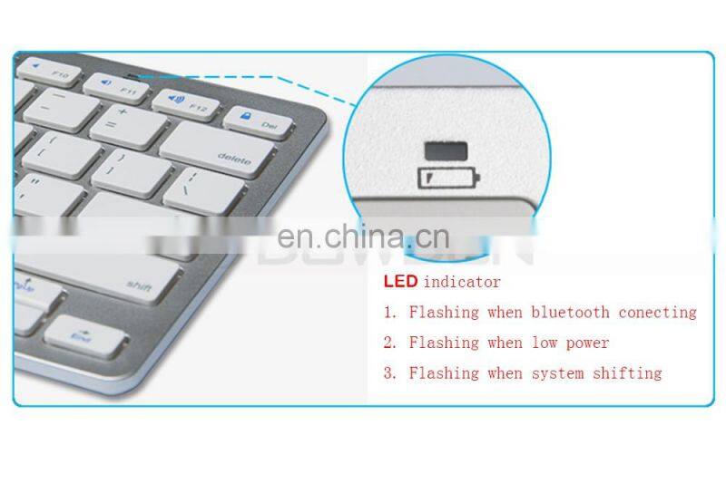 Universal ultra thin wireless external bluetooth keyboard for windows for ios for android for laptop tablet pc