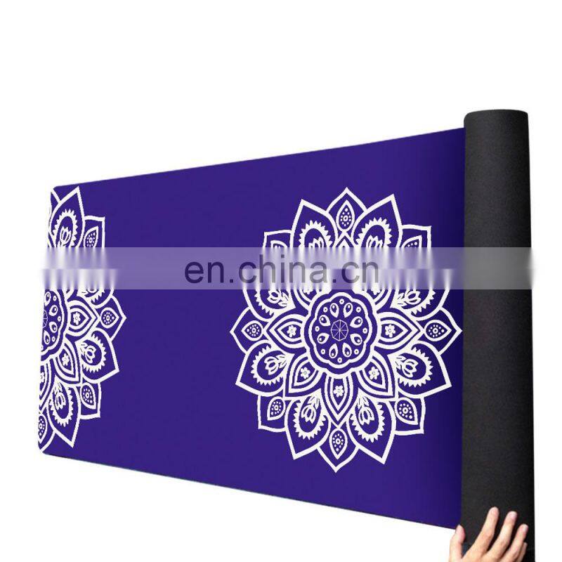 New designs eco friendly suede natural rubber yoga mat