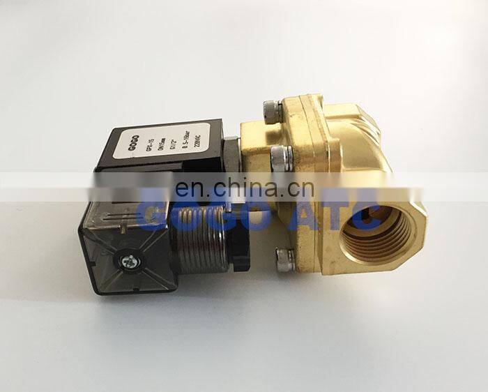 GOGO 2 way Pilot Diaphragm Brass 220v ac 24vdc water pneumatic normally closed electric Solenoid Valve 1 1/2" BSP 35mm GPX-40