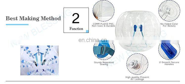Promotion 0.8MM PVC/TPU Inflatable bumper bubble soccer ball for football sport games