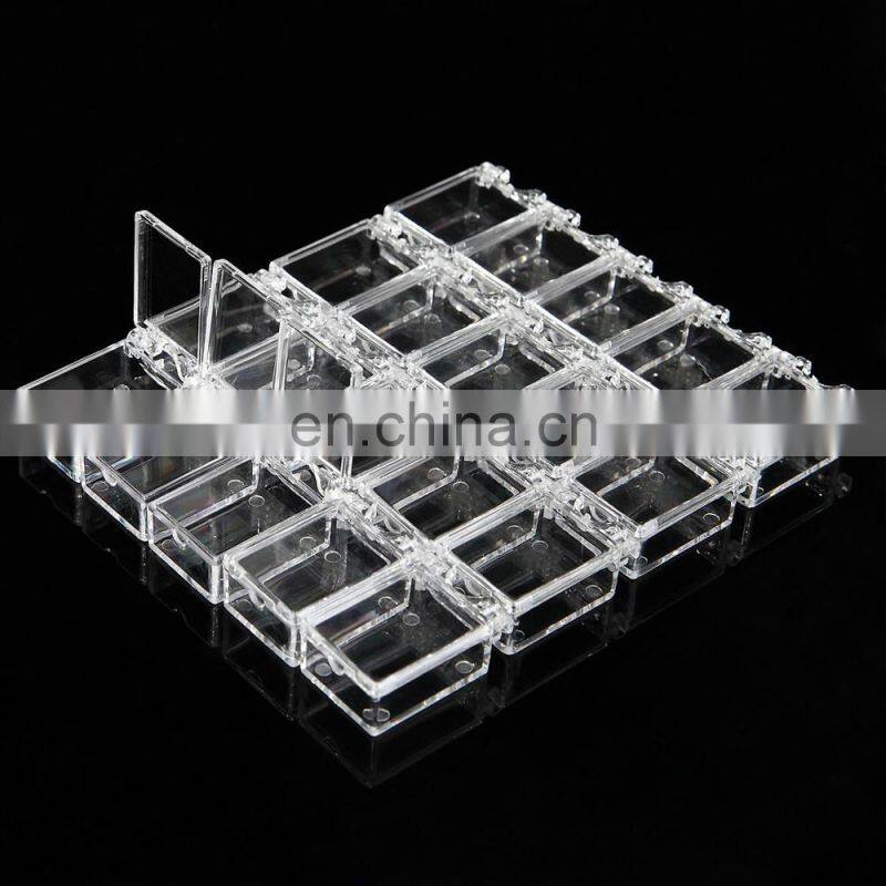 20 Grids Acrylic Empty Storage Box Strass Beads Jewelry Decoration Container