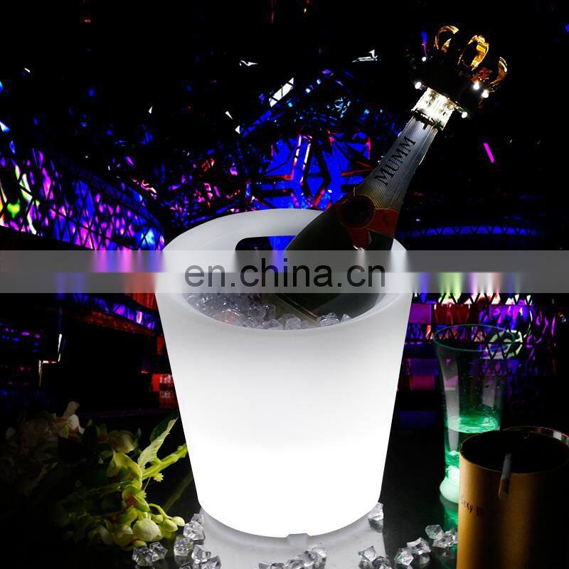 Multicolored glowing waterproof wine holder decorative led ice bucket for bar