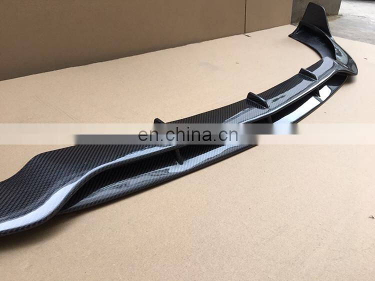 C CLASS W205 C63 B style carbon fiber front lip rear diffuser with exhaust tips grille emblem trunk lid emblem