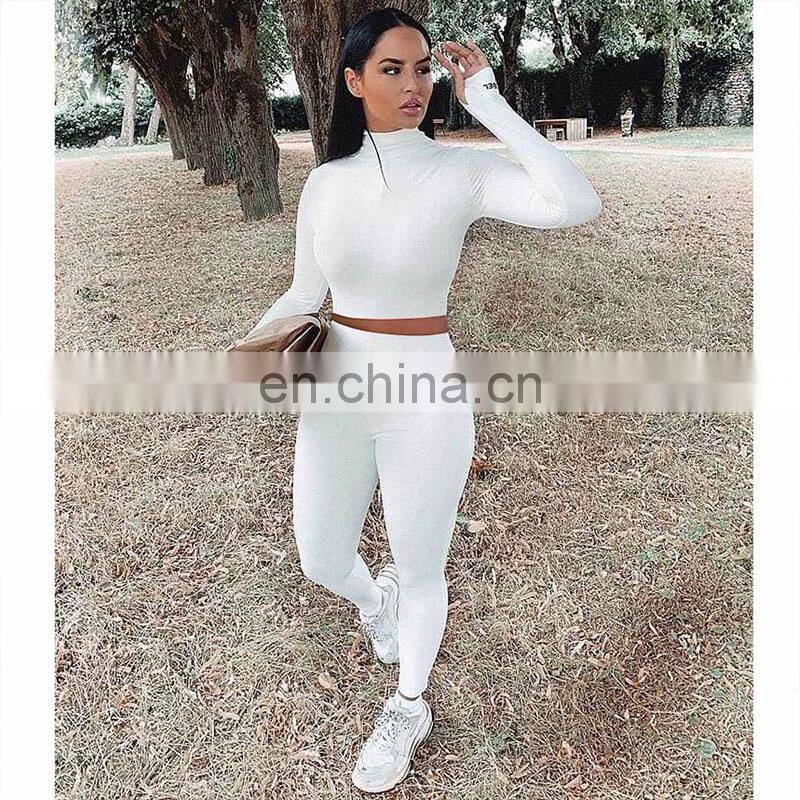 Manufacturer wholesale women's spring and summer new cardigan jacket + folded pants sexy slim 2-piece suit