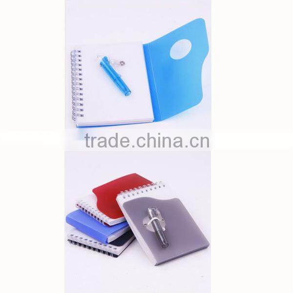 custom design print writing notebook with mini pen