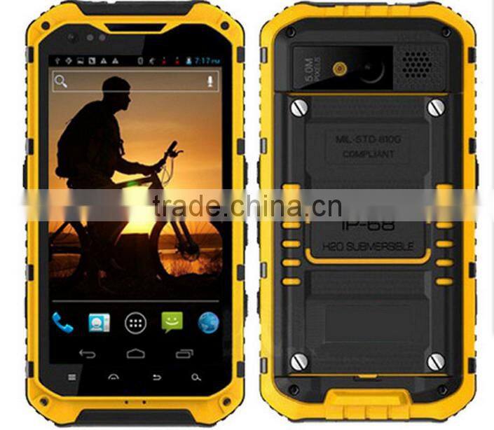 A9 NFC IP68 Waterproof Rugged Smartphone Android 4.4 MTK6582 Quad Core 4.3 Inch IPS 5MP 1GB 8GB with Outdoor Tools