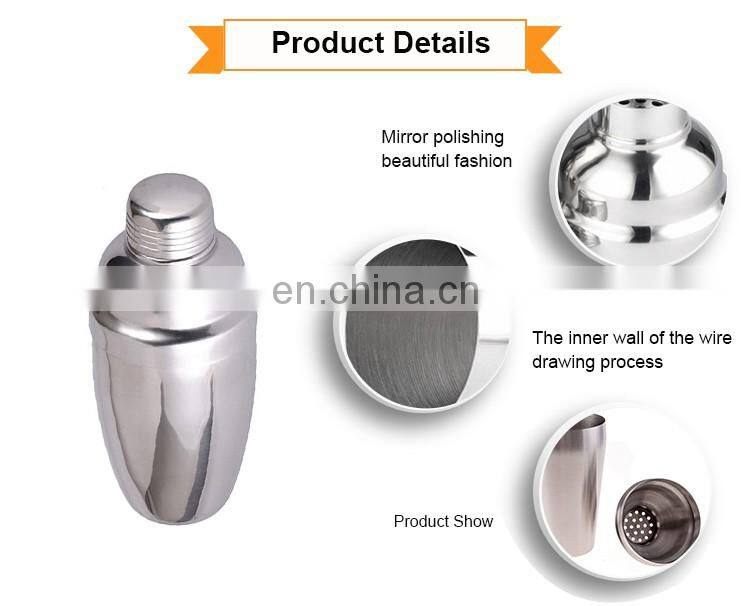Hot selling 750ml stainless steel 304 martini shaker with good price