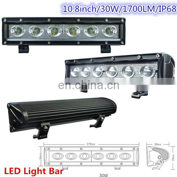 LED light bar 30W 60W 90W 120w spot combo beam single row for auto Automotive CRE E LANTSUN