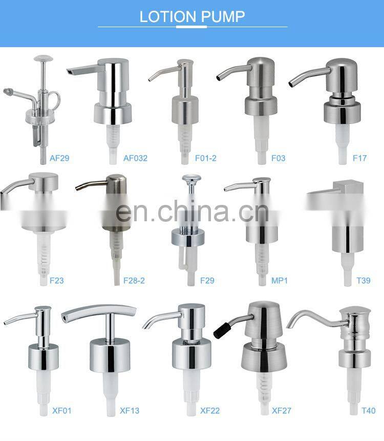 250ml 500ml Bathroom Aluminum Bottle Airless Spray Pump Amber Soap Glass Bottle With 28mm Cosmetic Lotion Pump