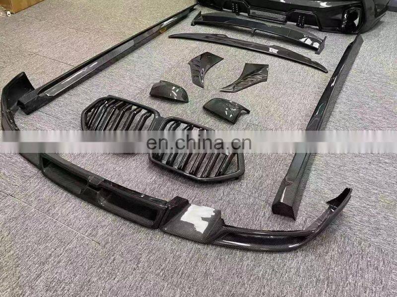 Runde Top Quality Carbon Fiber For BMW X6 G06 Larte Design Style Body Kit Front Lip Rear Bumper Side Skirt Grille Spoiler Hood