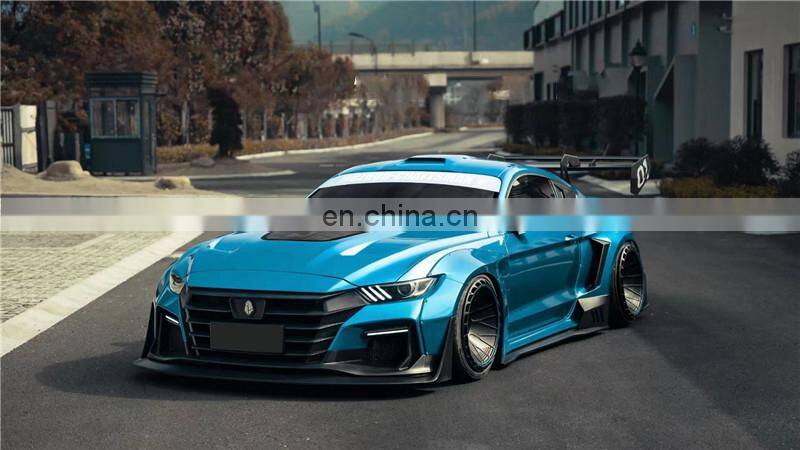 Runde High Quality For Ford Mustang Modified Dawn M1 Wide Body Kit Robot Front Bumper Hood Spoiler Rear Lip