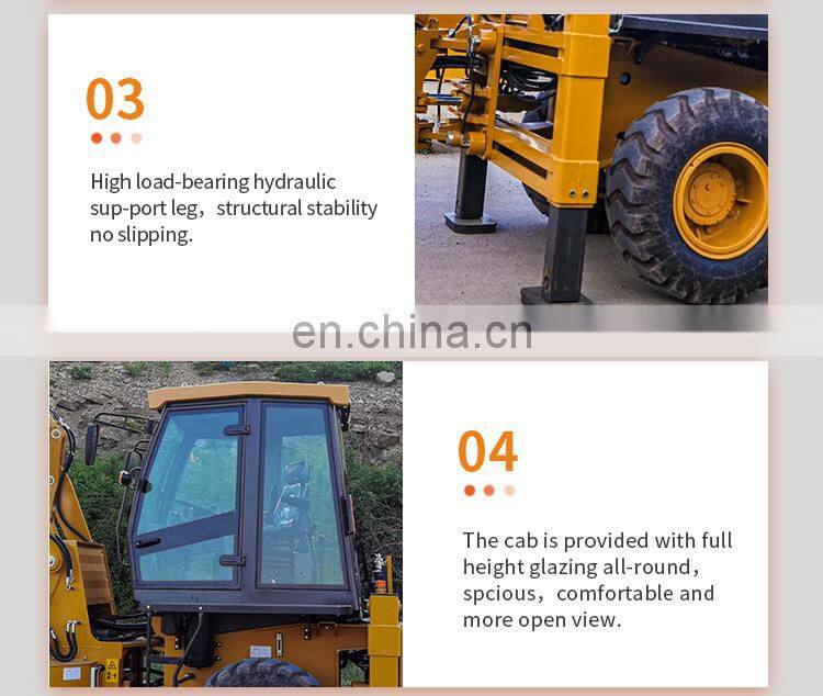 8 ton Excavator Loader 1.1 m3 bucket Capacity WZ30-25 china made Wheel Backhoe Excavating Loader Price
